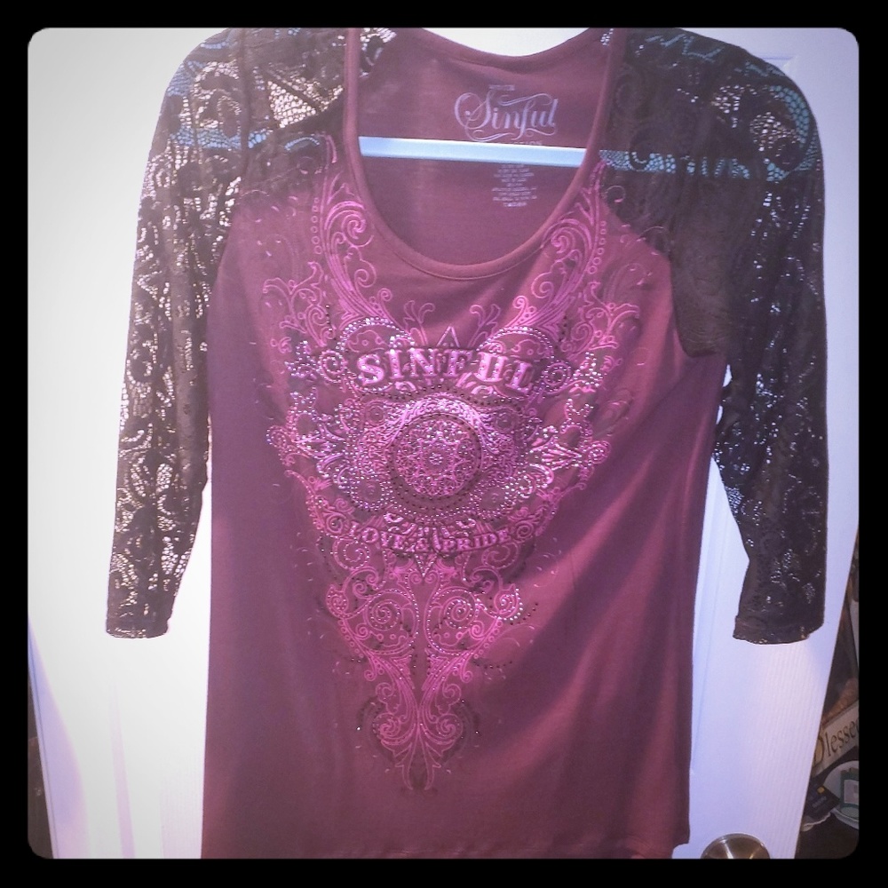 Sinful to with lace sleeves